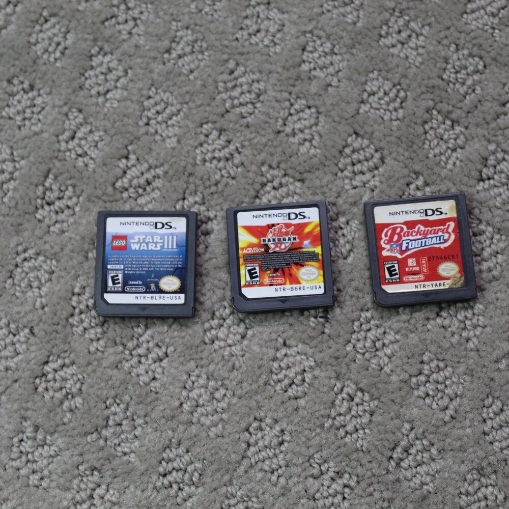 Set of 3 Nintendo DS Games: Bakugan, Lego Star Wars III, Backyard Football